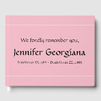 Subdued, Minimalist Funeral Guestbook