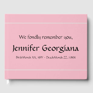 Subdued, Minimalist Funeral Guestbook