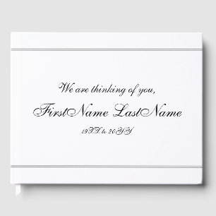 Subdued & Personalised Sympathies Guestbook