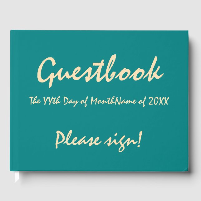 Subdued, Simple Generic Guestbook (Front)