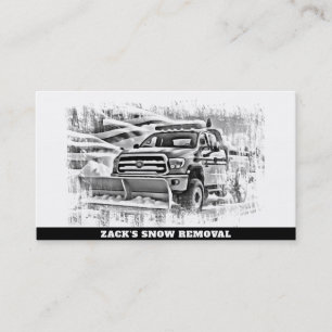 *~* Subdued Snow Removal Plough PatrioticTruck AP Business Card