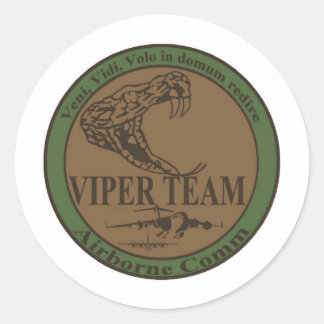 Subdued Viper Team Patch Classic Round Sticker
