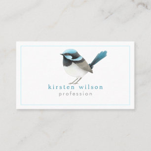 Suberb Fairy Wren Bird - Custom  Business Card