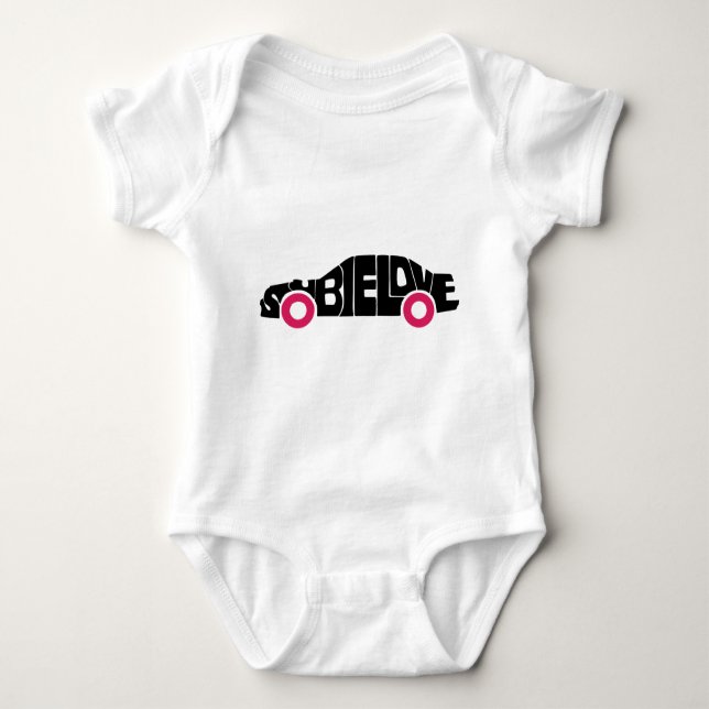 Subie Love Kids Baby Bodysuit (Front)