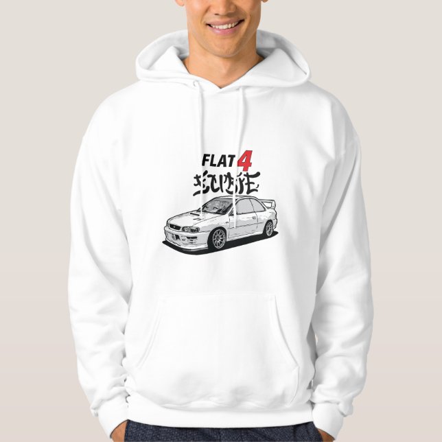 Subie Meaneye Manga Style Car JDM Mens Hoodies (Front)