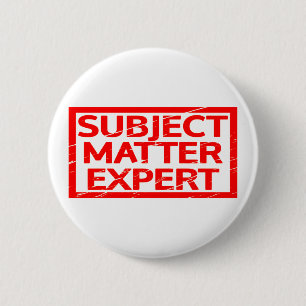 Subject Matter Expert Stamp 6 Cm Round Badge