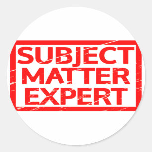 Subject Matter Expert Stamp Classic Round Sticker