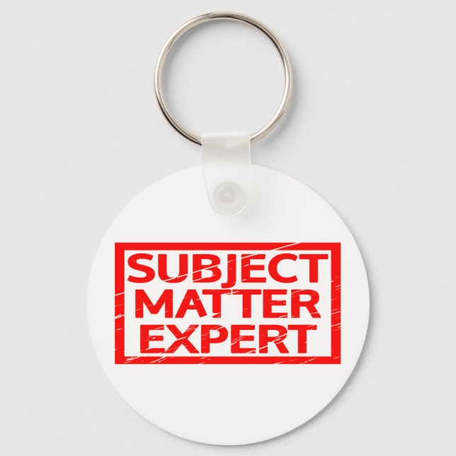Subject Matter Expert Stamp Key Ring (Front)