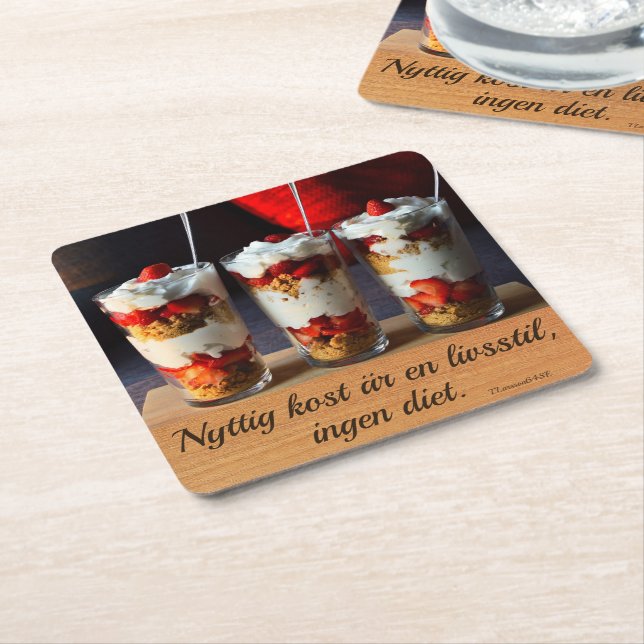 Subject — Recent diet Square Paper Coaster (Angled)
