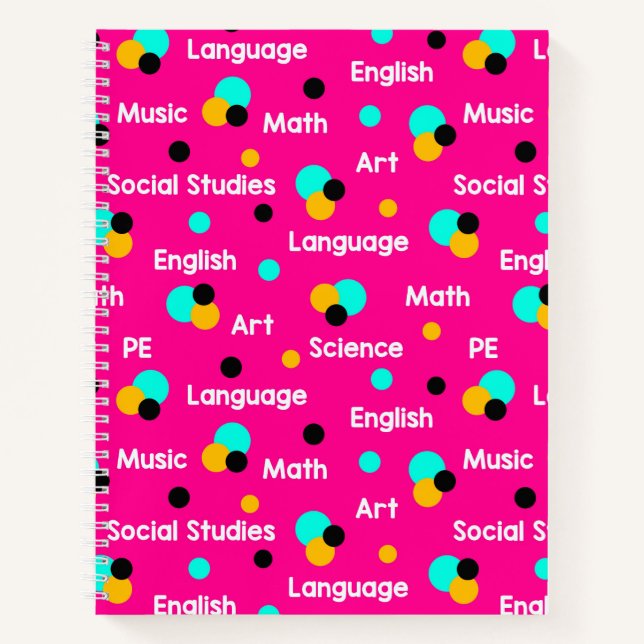 Subjects in Bloom: A Colourful Curriculum  Notebook (Front)