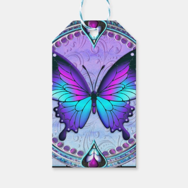 Sublimation Butterfly with Background Gift Tags (Front)