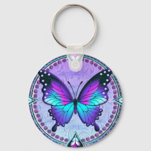 Sublimation Butterfly with Background Key Ring