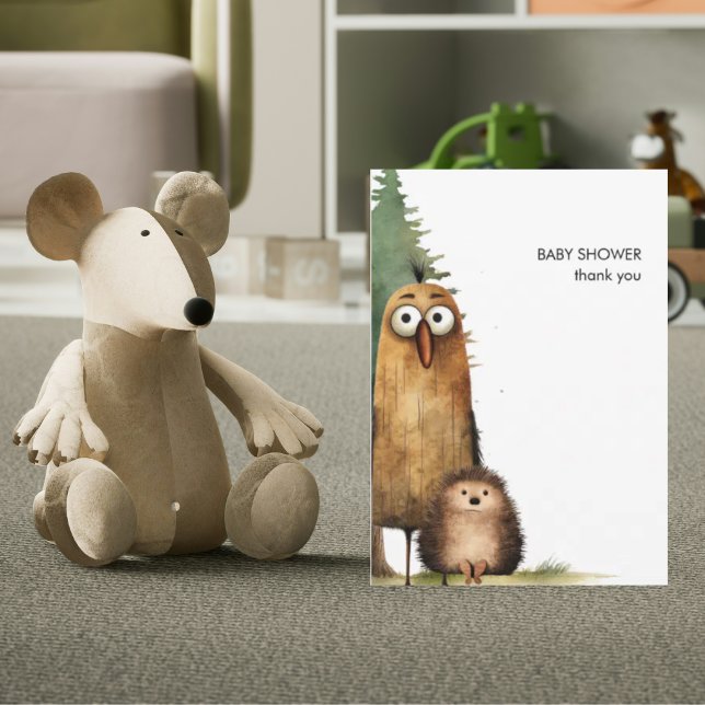 Sublimation Woodland Animals Baby Shower Thank You Card (Creator Uploaded)