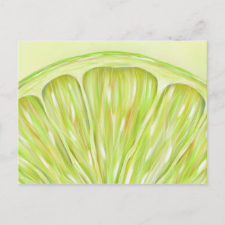 "Sublime" macro lime slice postcard