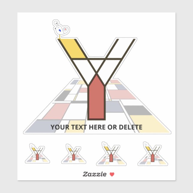 Sublime Neoplasticism Art Monogram. Letter Y (Sheet)