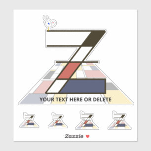 Sublime Neoplasticism Art Monogram. Letter Z