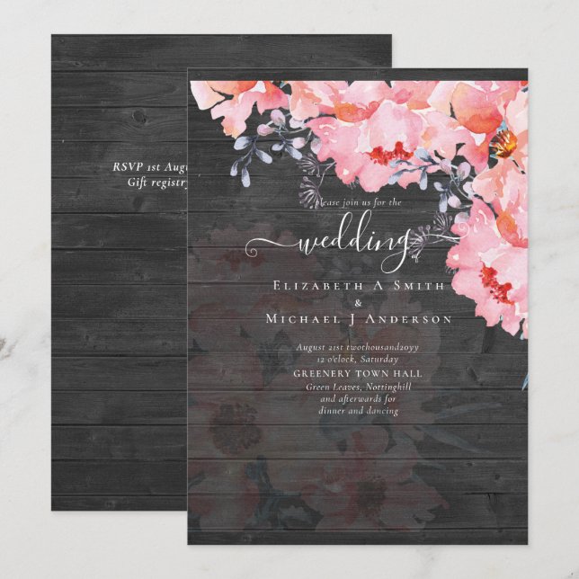 Sublime Pink Blossoms WEDDING SUITE - BUDGET (Front/Back)