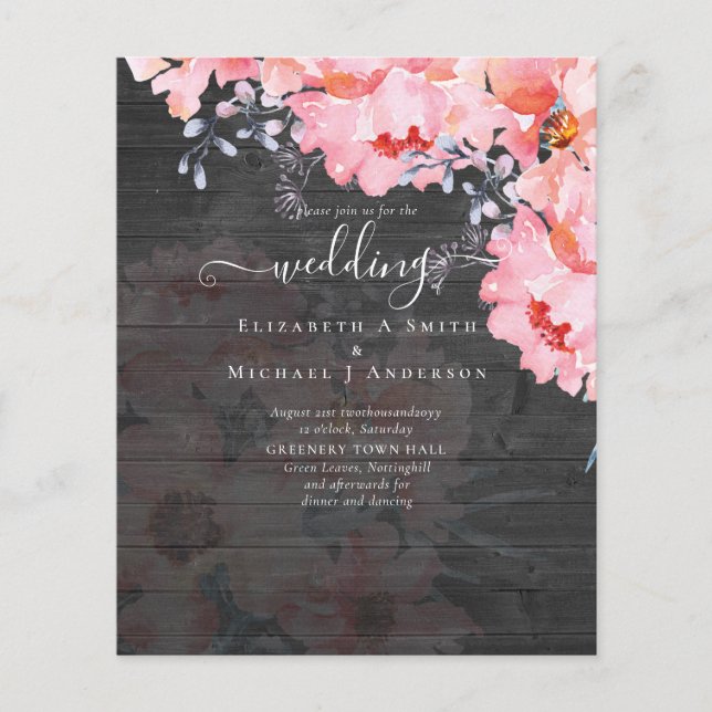 Sublime Pink Blossoms WEDDING SUITE - BUDGET (Front)
