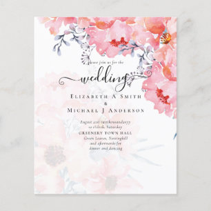 Sublime Pink Blossoms WEDDING SUITE - BUDGET Flyer