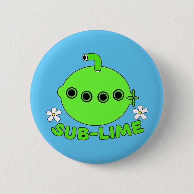 Sublime Sub Lime 6 Cm Round Badge (Front)