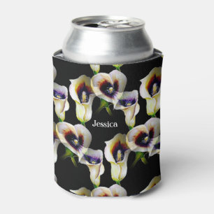 Sublime Watercolor Arum Calla Lilies Can Cooler