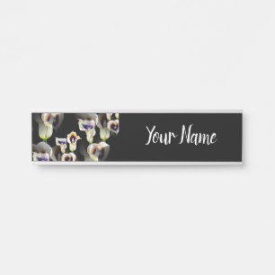 Sublime Watercolor Arum Calla Lilies Door Sign