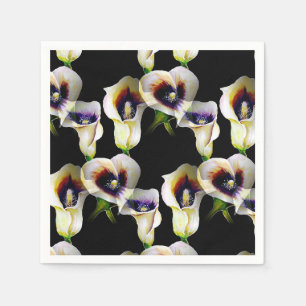 Sublime Watercolor Arum Calla Lilies Napkin