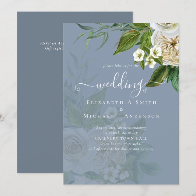 Sublime Wedding Suite - White Roses (Front/Back)