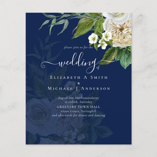 Sublime Wedding Suite - White Roses Flyer (Front)