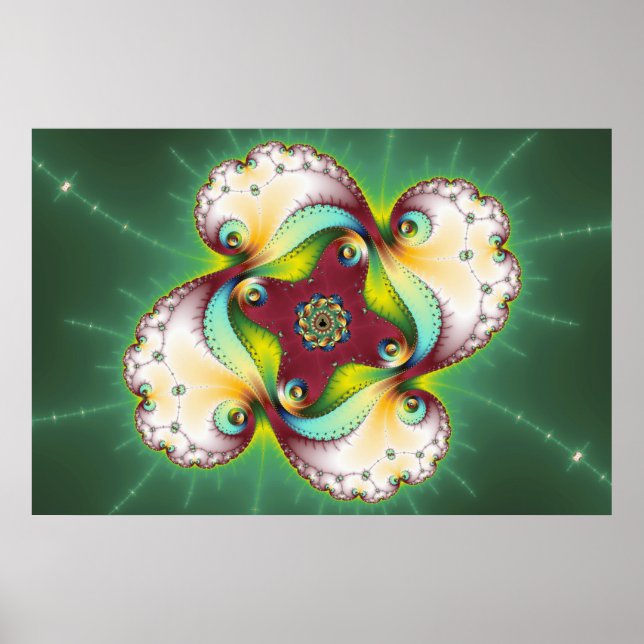 Subltle Glow - Fractal Art Poster (Front)