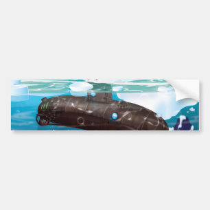 Submarine Arctic Adventure Bumper Sticker