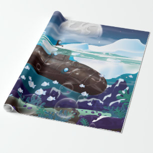 Submarine Arctic Adventure Wrapping Paper