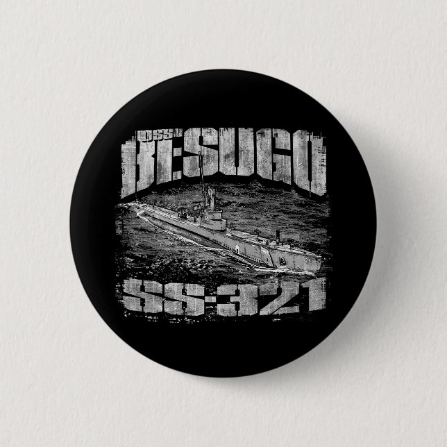 Submarine Besugo Round Button Button (Front)