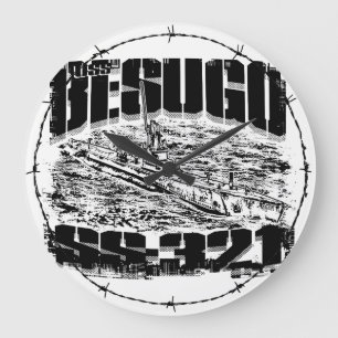 Submarine Besugo Round (Large) Acrylic Wall Clock