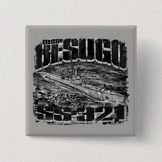 Submarine Besugo Square Button Button (Front)