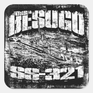 Submarine Besugo Square Stickers Sticker