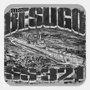 Submarine Besugo Square Stickers Sticker