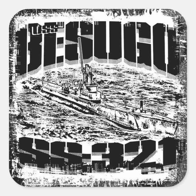Submarine Besugo Square Stickers Sticker (Front)