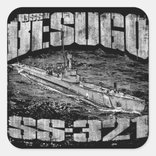 Submarine Besugo Square Stickers Sticker