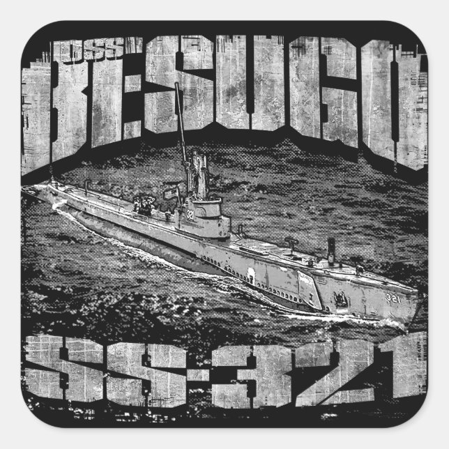 Submarine Besugo Square Stickers Sticker (Front)