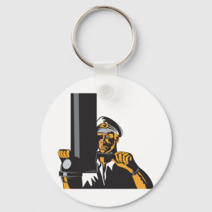 Submarine Captain Key Ring