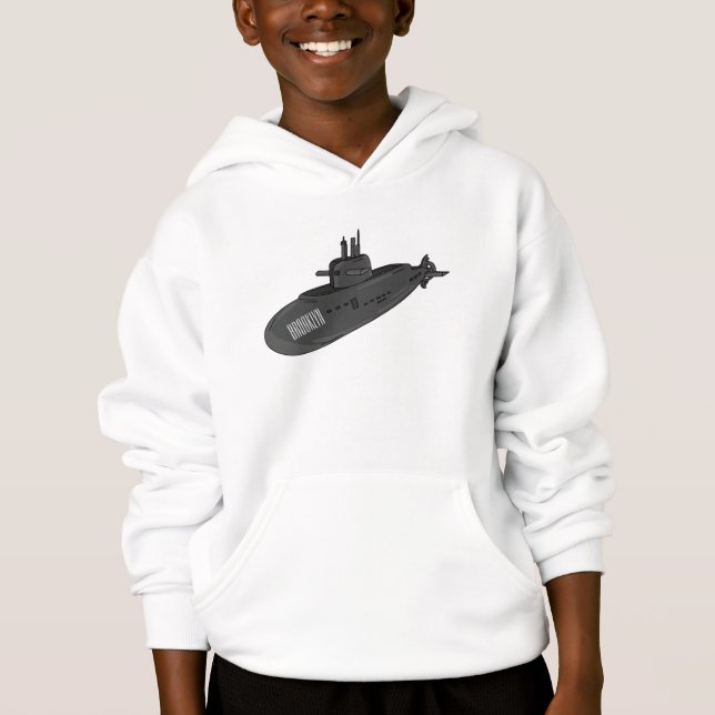 Submarine cartoon illustration (Front)