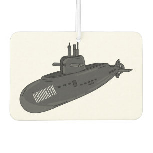 Submarine cartoon illustration car air freshener