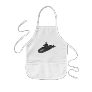 Submarine cartoon illustration  kids apron