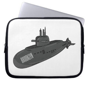Submarine cartoon illustration  laptop sleeve