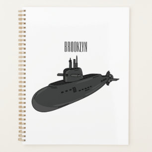 Submarine cartoon illustration planner