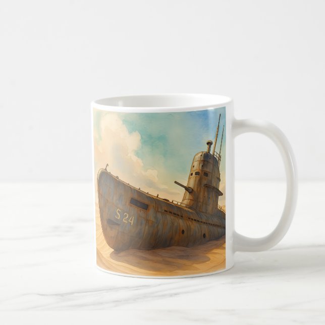 Submarine ensablé coffee mug (Right)