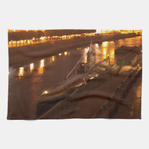 Submarine In St Petersburg Tea Towel