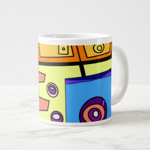 Submarine Life Orange Yellow Blue Green  Large Coffee Mug