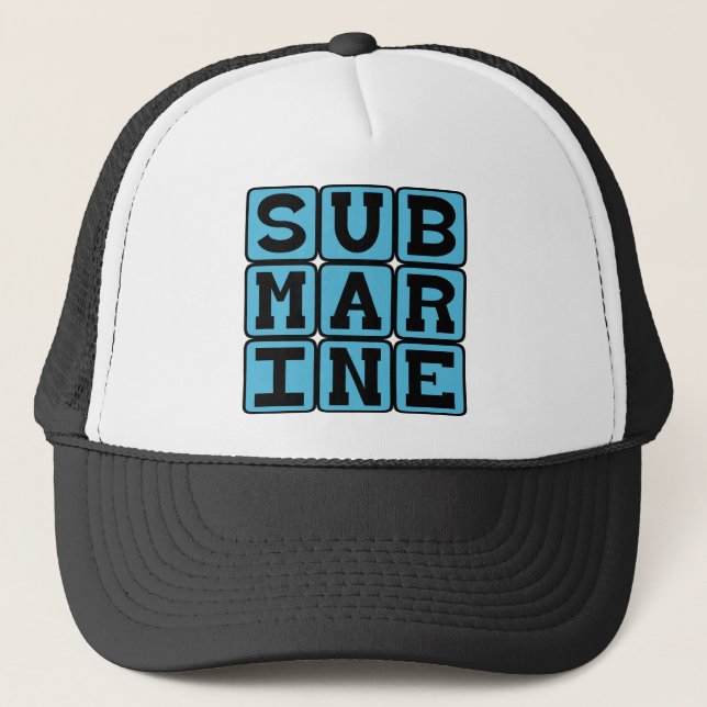 Submarine, Ocean Vessel Trucker Hat (Front)